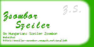 zsombor szeiler business card